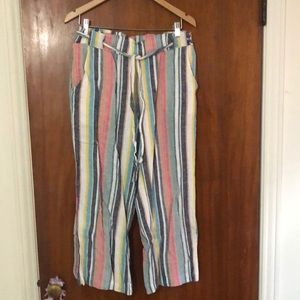 Indigo Rein multicolored, striped Capri pant!